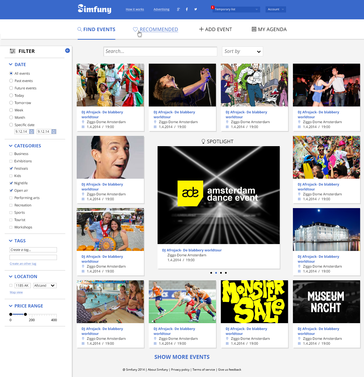 Simfuny Website